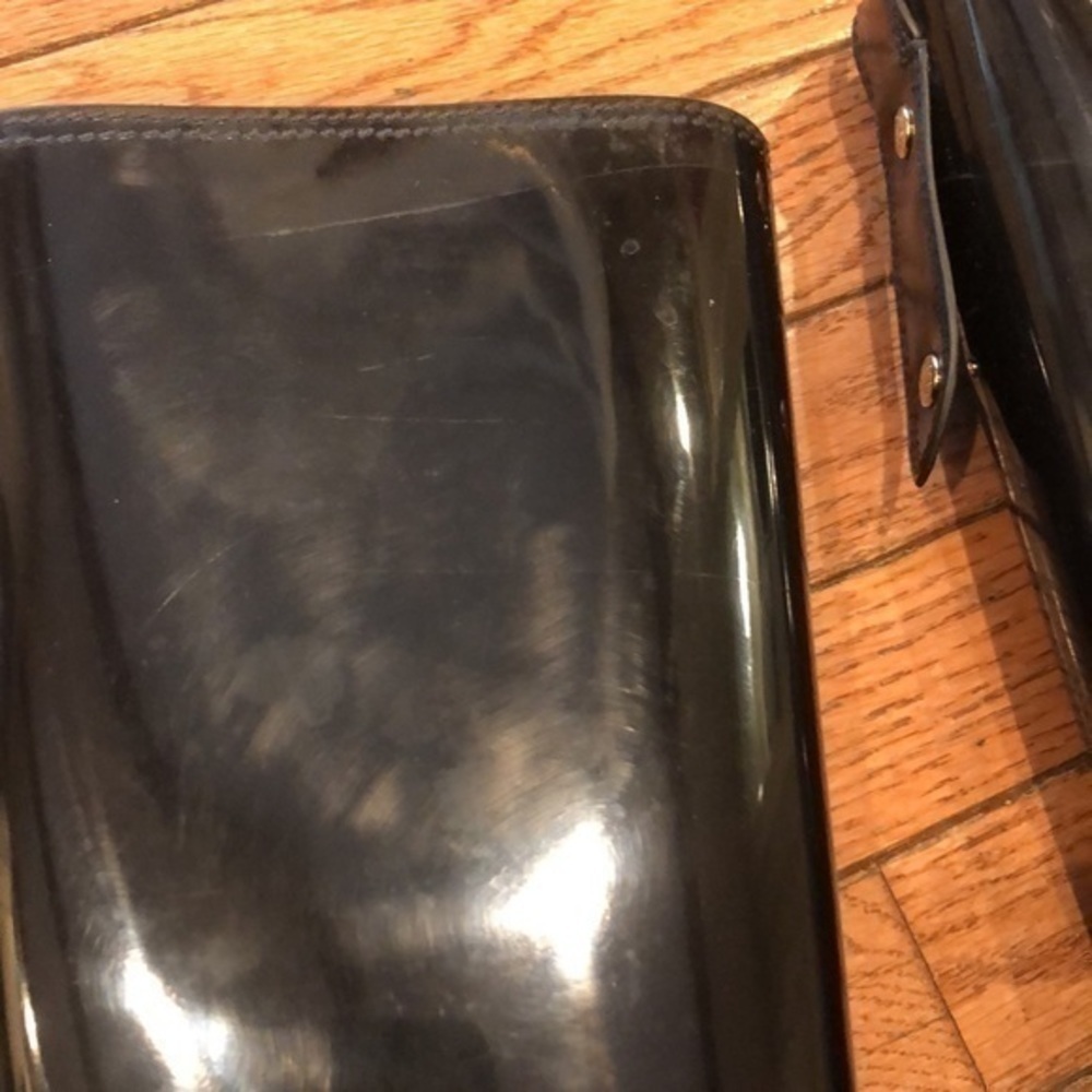 Coach black shiny rain boots Size 7 - Picture 11 of 12